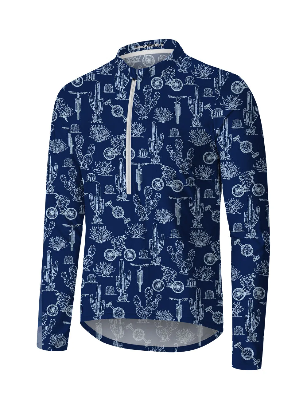 Orionride Desert Cactus Long Sleeve Half Zipper Mountain Bike Jersey sold by Orionride