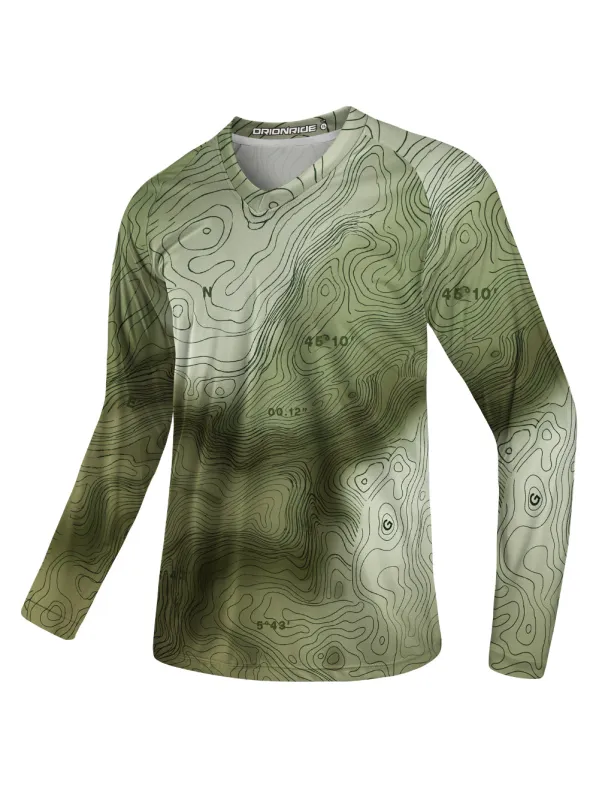 Orionride Outdoor Contours Long Sleeve Downhill Jersey sold by Orionride