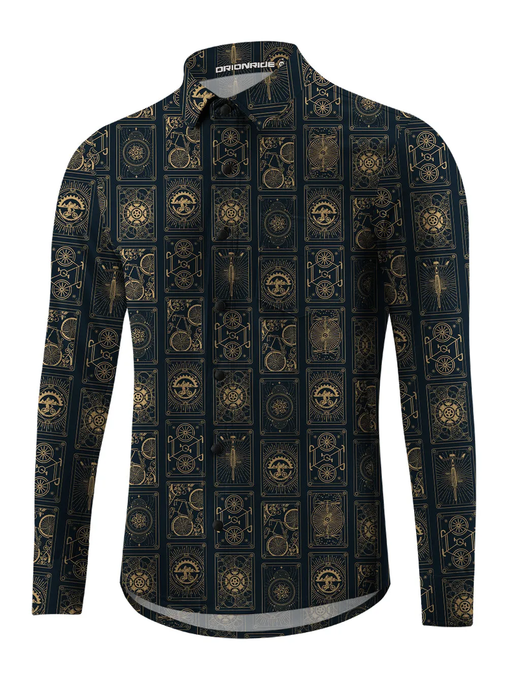 Orionride Bicycle Cards Men's Stretchy Breathable Long Sleeve Gravel Shirt sold by Orionride product image thumbnail 2