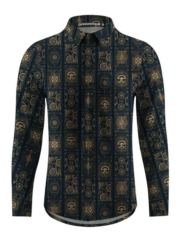 Orionride Bicycle Cards Men's Stretchy Breathable Long Sleeve Gravel Shirt sold by Orionride