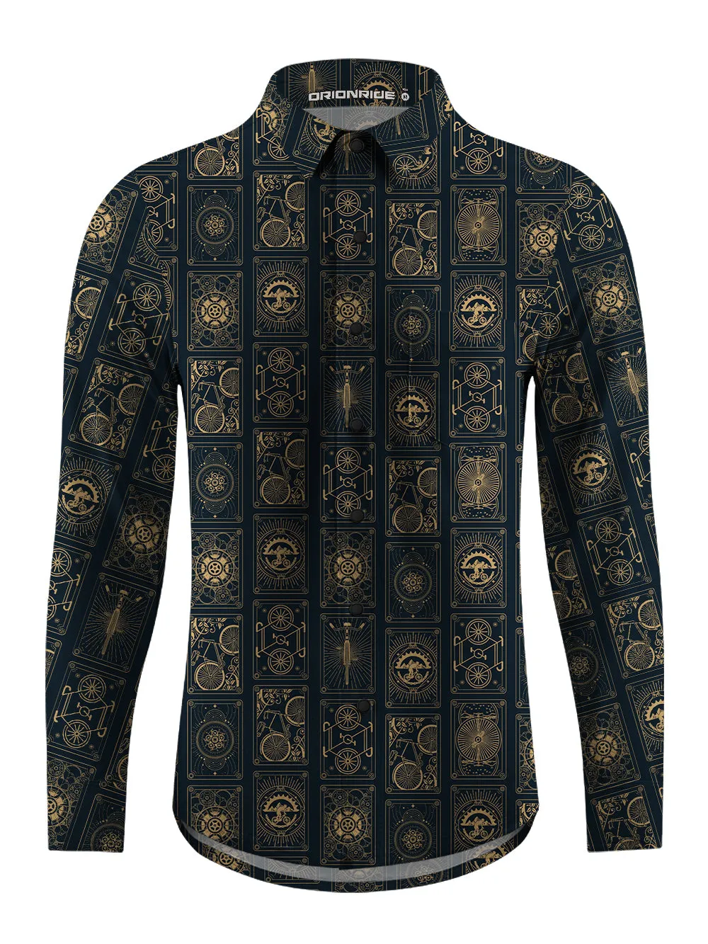 Orionride Bicycle Cards Men's Stretchy Breathable Long Sleeve Gravel Shirt sold by Orionride