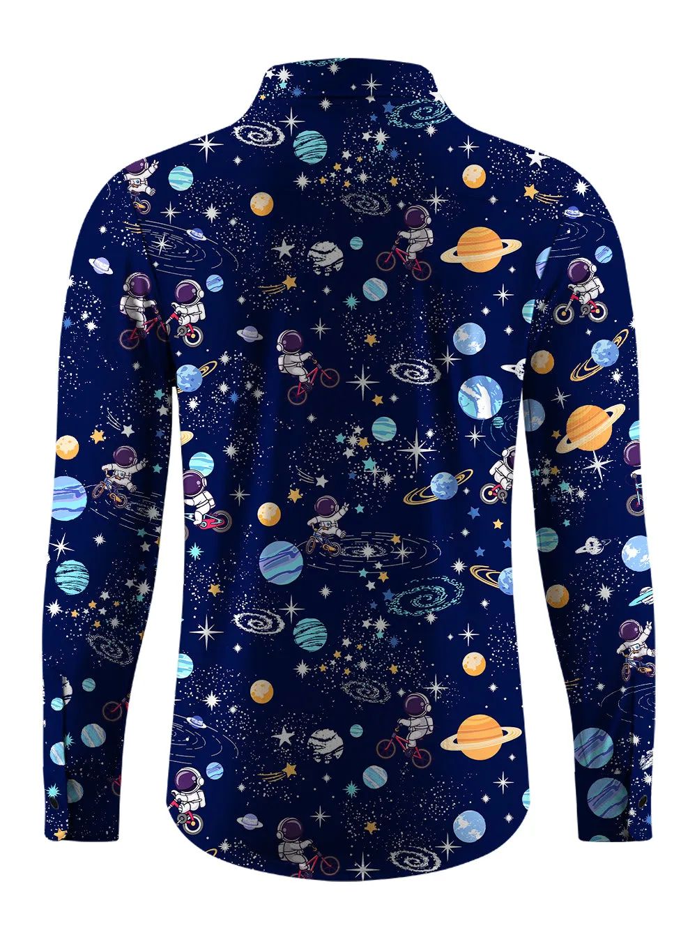 Orionride Space Travel Men's Stretchy Breathable Long Sleeve Gravel Shirt sold by Orionride product image thumbnail 3