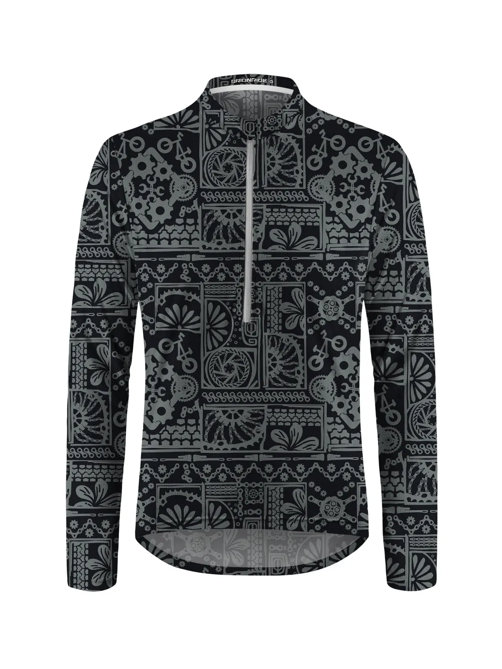 Orionride Parts House Long Sleeve Half Zipper Mountain Bike Jersey sold by Orionride product image thumbnail 2
