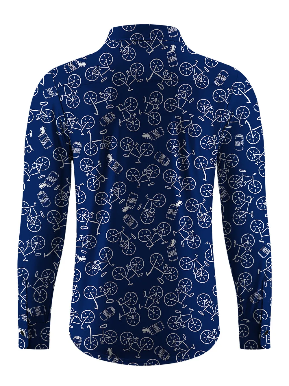 Orionride Beer Bike Men's Stretchy Breathable Long Sleeve Gravel Shirt sold by Orionride product image thumbnail 3