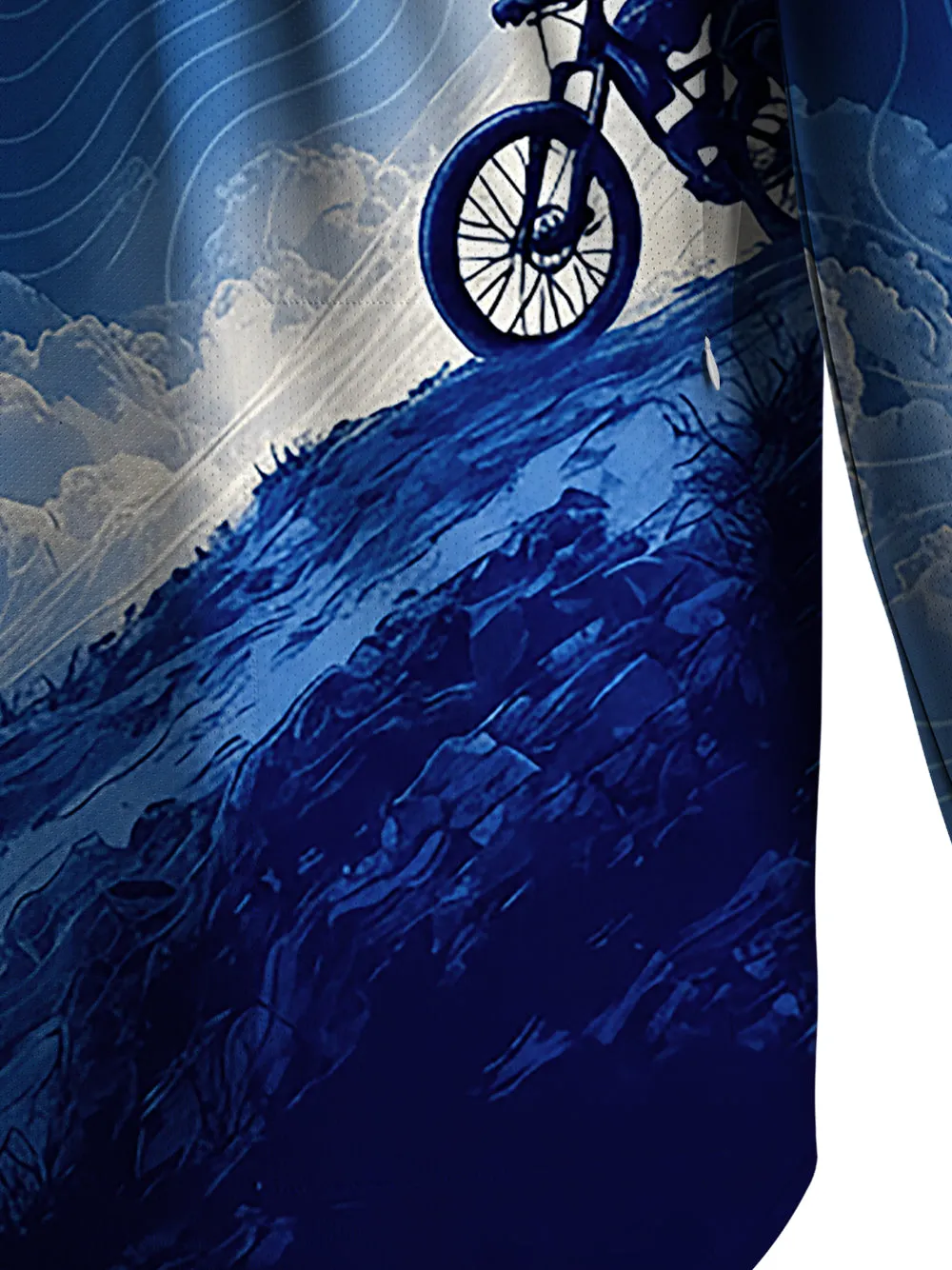 Orionride Clear Sky Men's Stretchy Breathable Long Sleeve Gravel Shirt sold by Orionride product image thumbnail 5