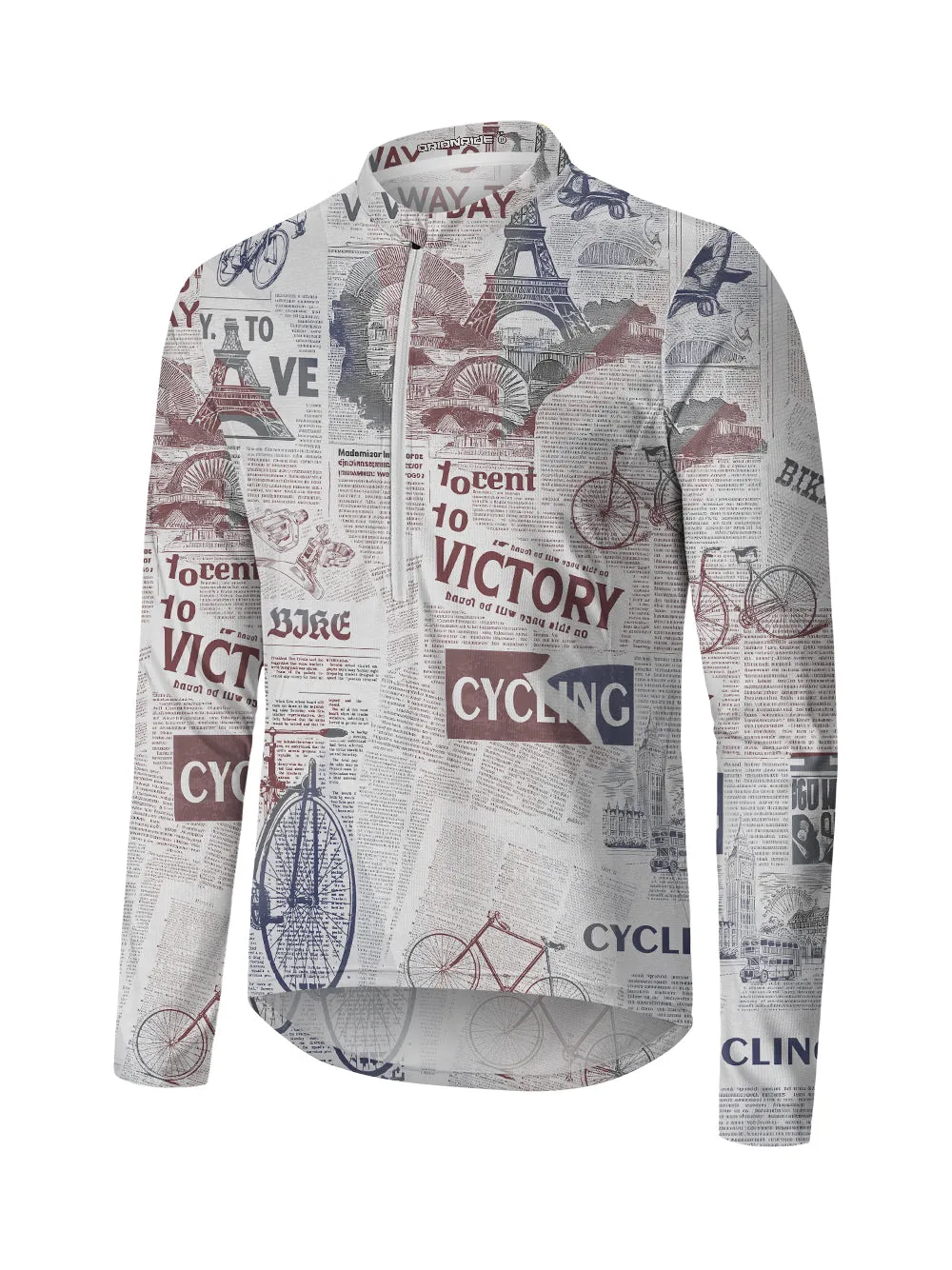 Orionride Ride To Victory Long Sleeve Half Zipper Mountain Bike Jersey sold by Orionride