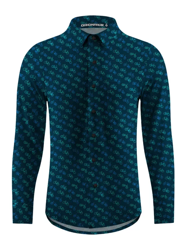 Orionride Bike Show Men's Stretchy Breathable Long Sleeve Gravel Shirt sold by Orionride