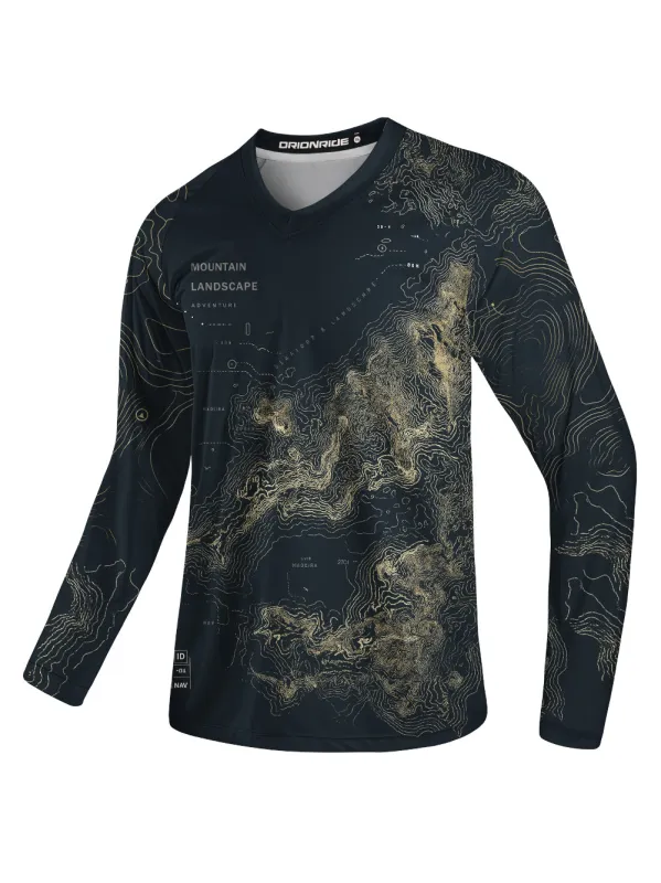 Orionride Golden Map Long Sleeve Downhill Jersey sold by Orionride