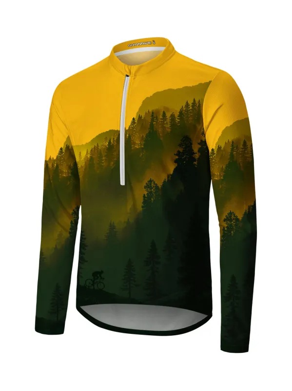 Orionride Noon Forest Long Sleeve Half Zipper Mountain Bike Jersey sold by Orionride