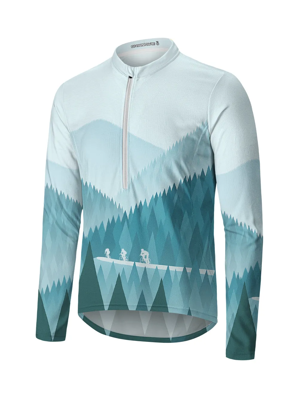 Orionride Through The Mountains Long Sleeve Half Zipper Mountain Bike Jersey sold by Orionride