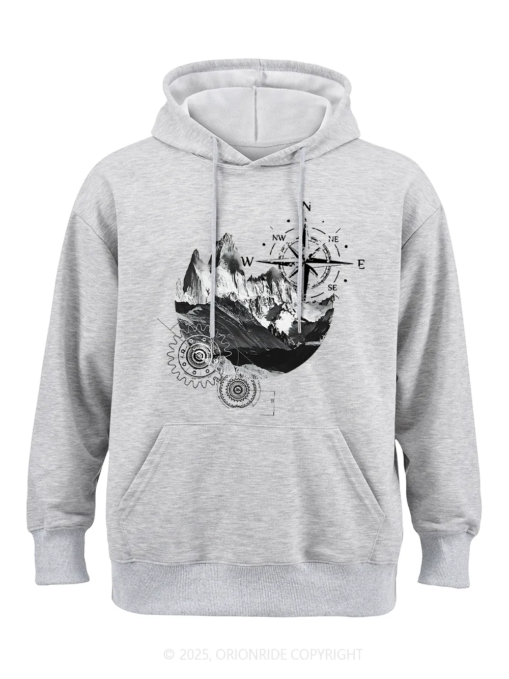 Orionride Mountain Compass Classic Hoodie sold by Orionride product image thumbnail 2