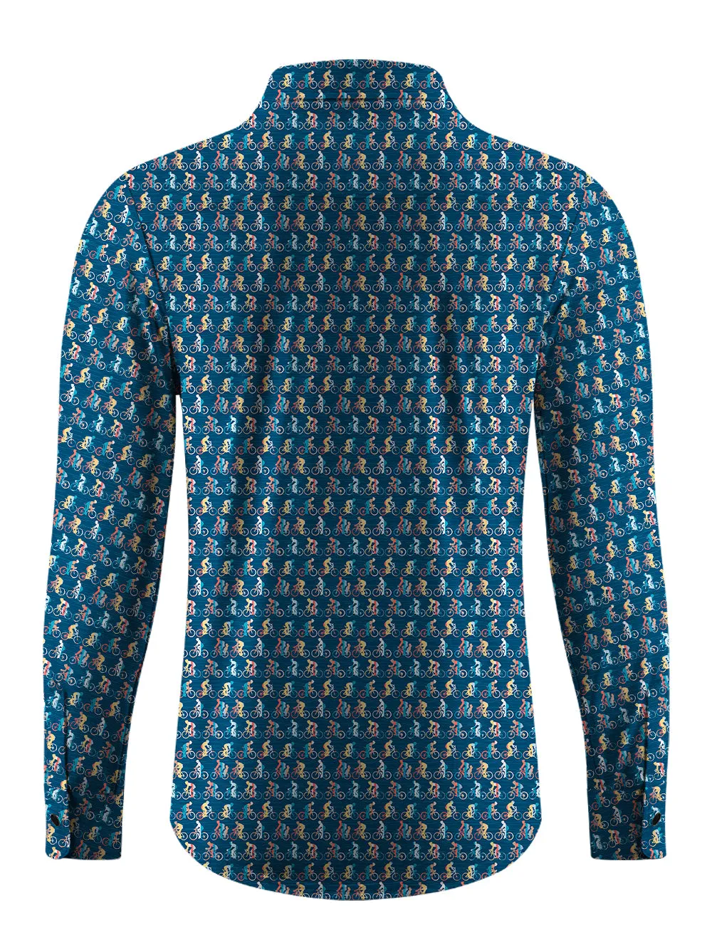 Orionride Colorful Cyclists Men's Stretchy Breathable Long Sleeve Gravel Shirt sold by Orionride product image thumbnail 3