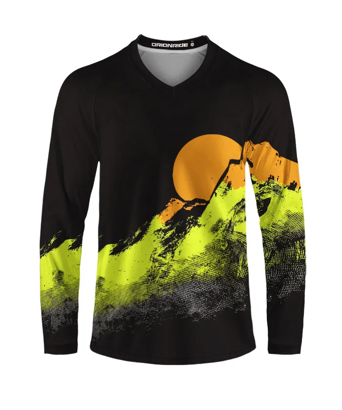 Orionride Sunset Golden Mountain Long Sleeve Downhill Jersey sold by Orionride product image thumbnail 2