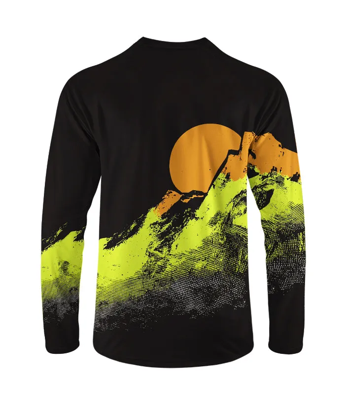 Orionride Sunset Golden Mountain Long Sleeve Downhill Jersey sold by Orionride product image thumbnail 3