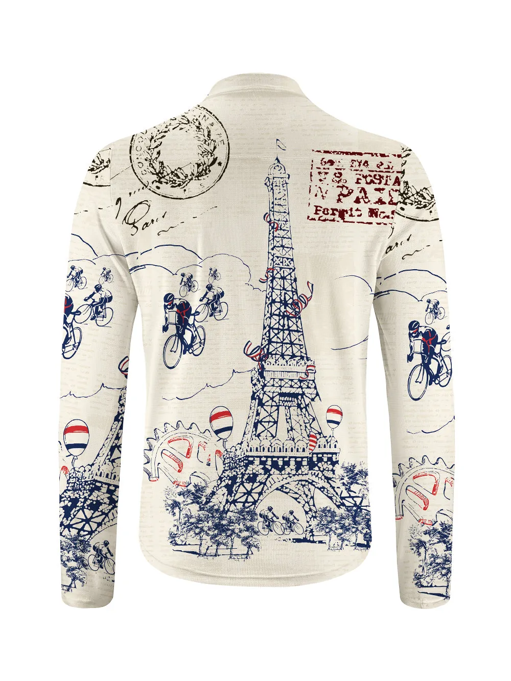Orionride Arrival In Paris Long Sleeve Half Zipper Mountain Bike Jersey sold by Orionride product image thumbnail 2