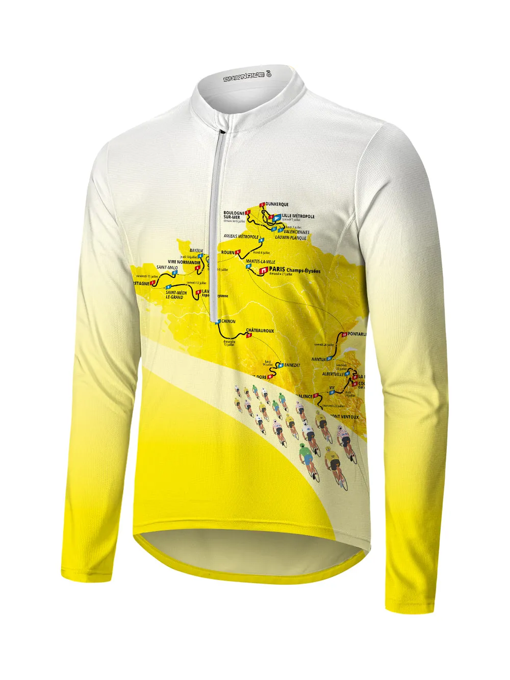 Orionride Race Route Long Sleeve Half Zipper Mountain Bike Jersey sold by Orionride