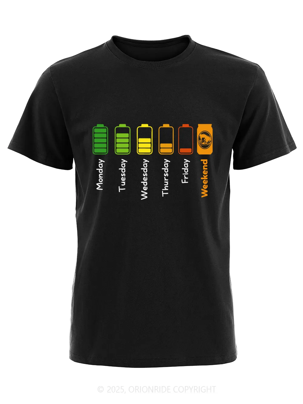 Orionride Fully Charged Short Sleeves Bike T-Shirt sold by Orionride product image thumbnail 4