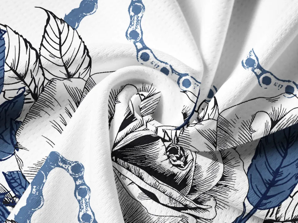 Orionride Blooming Roses Long Sleeve Half Zipper Mountain Bike Jersey sold by Orionride product image thumbnail 5