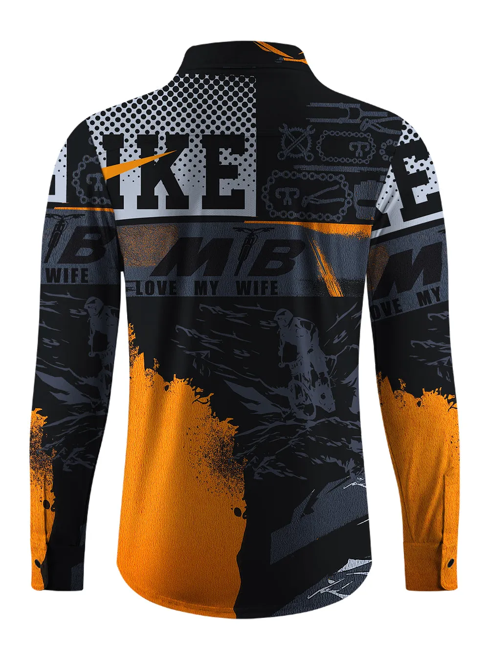 Orionride Determination To Ride Men's Stretchy Breathable Long Sleeve Gravel Shirt sold by Orionride product image thumbnail 3