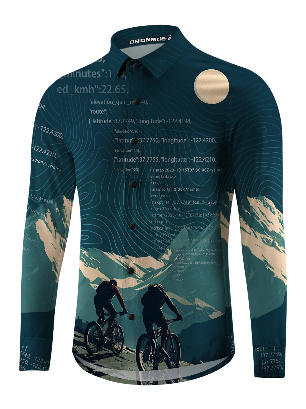 Orionride Travel Together Men's Stretchy Breathable Long Sleeve Gravel Shirt sold by Orionride product image thumbnail 2