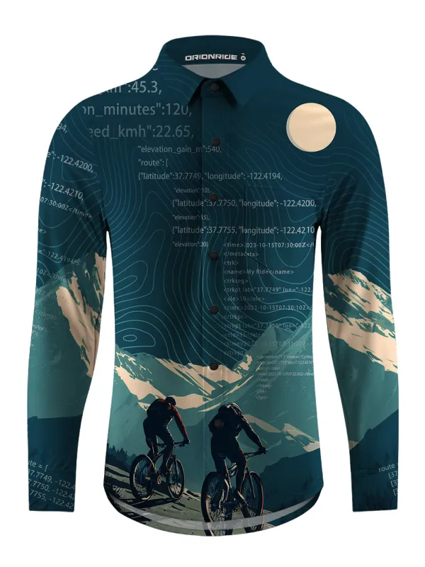 Orionride Travel Together Men's Stretchy Breathable Long Sleeve Gravel Shirt sold by Orionride