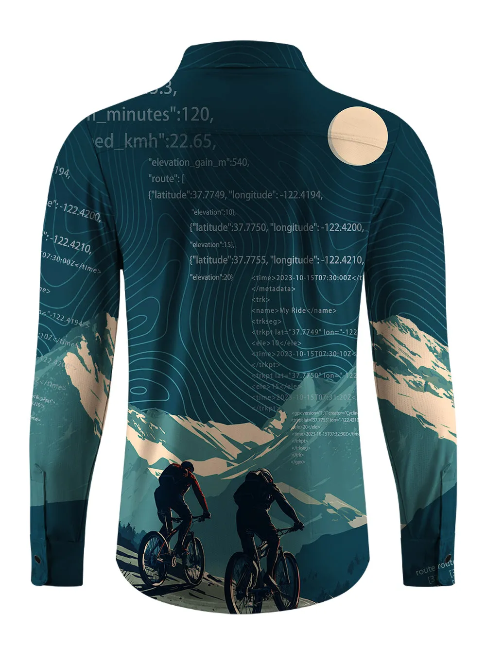 Orionride Travel Together Men's Stretchy Breathable Long Sleeve Gravel Shirt sold by Orionride product image thumbnail 3