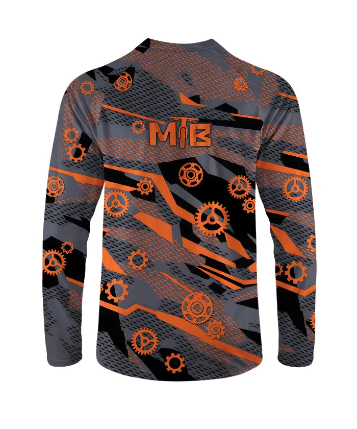 Orionride Burning Gears Long Sleeve Downhill Jersey sold by Orionride product image thumbnail 3