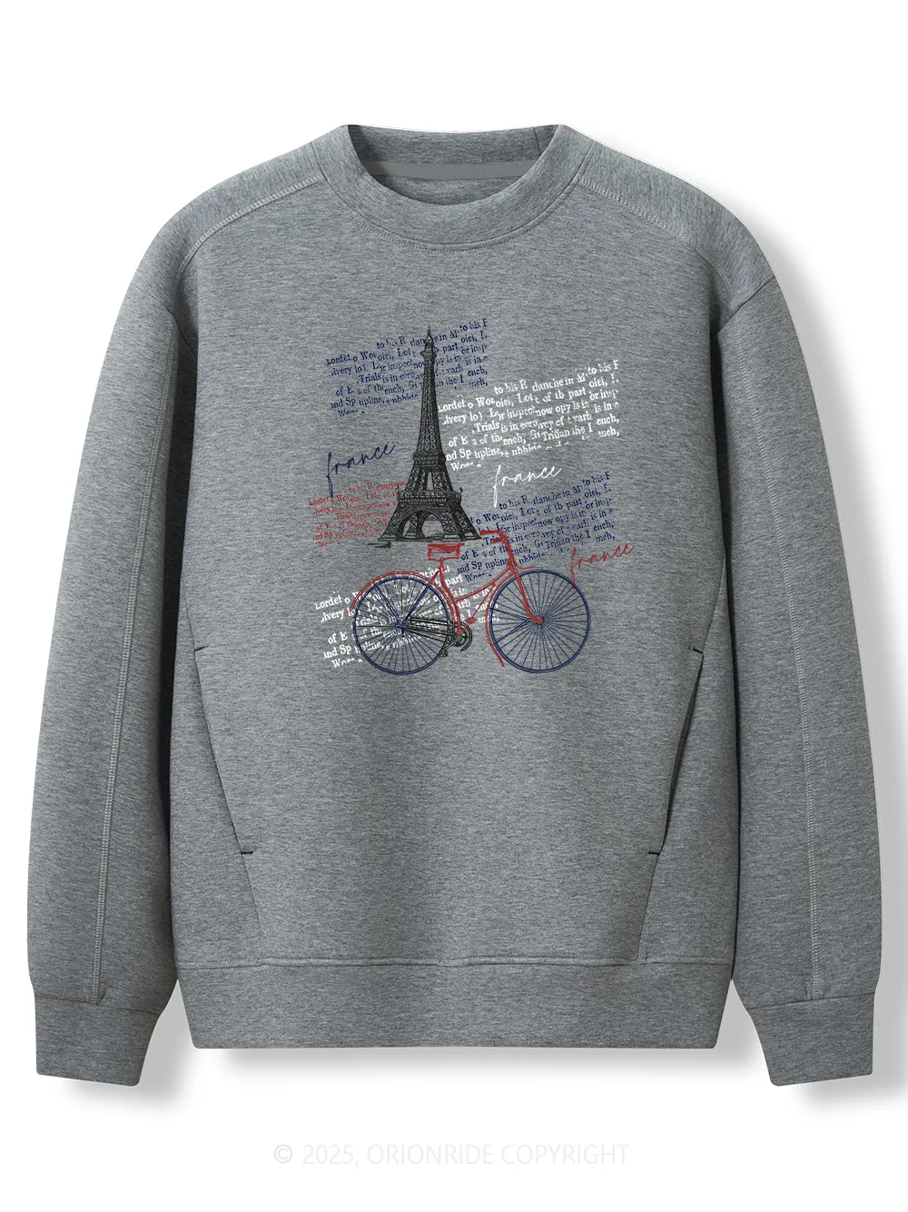 Orionride Tour Around The Eiffel Tower Women's Long Sleeve Bike Sweatshirt sold by Orionride product image thumbnail 2