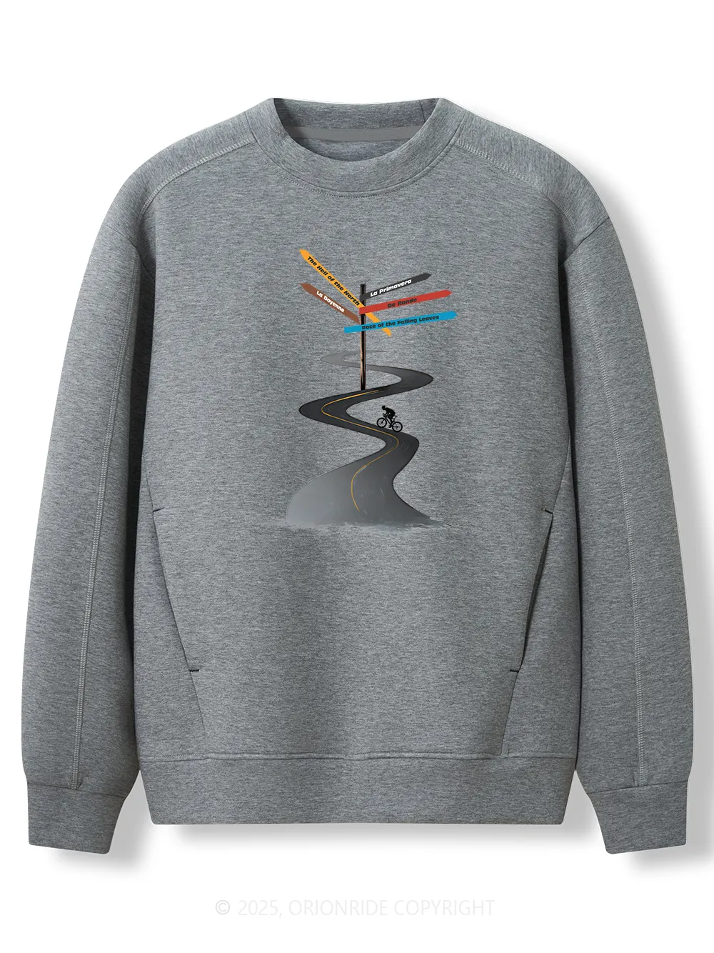 Orionride Direction Sign Women's Long Sleeve Bike Sweatshirt sold by Orionride product image thumbnail 2