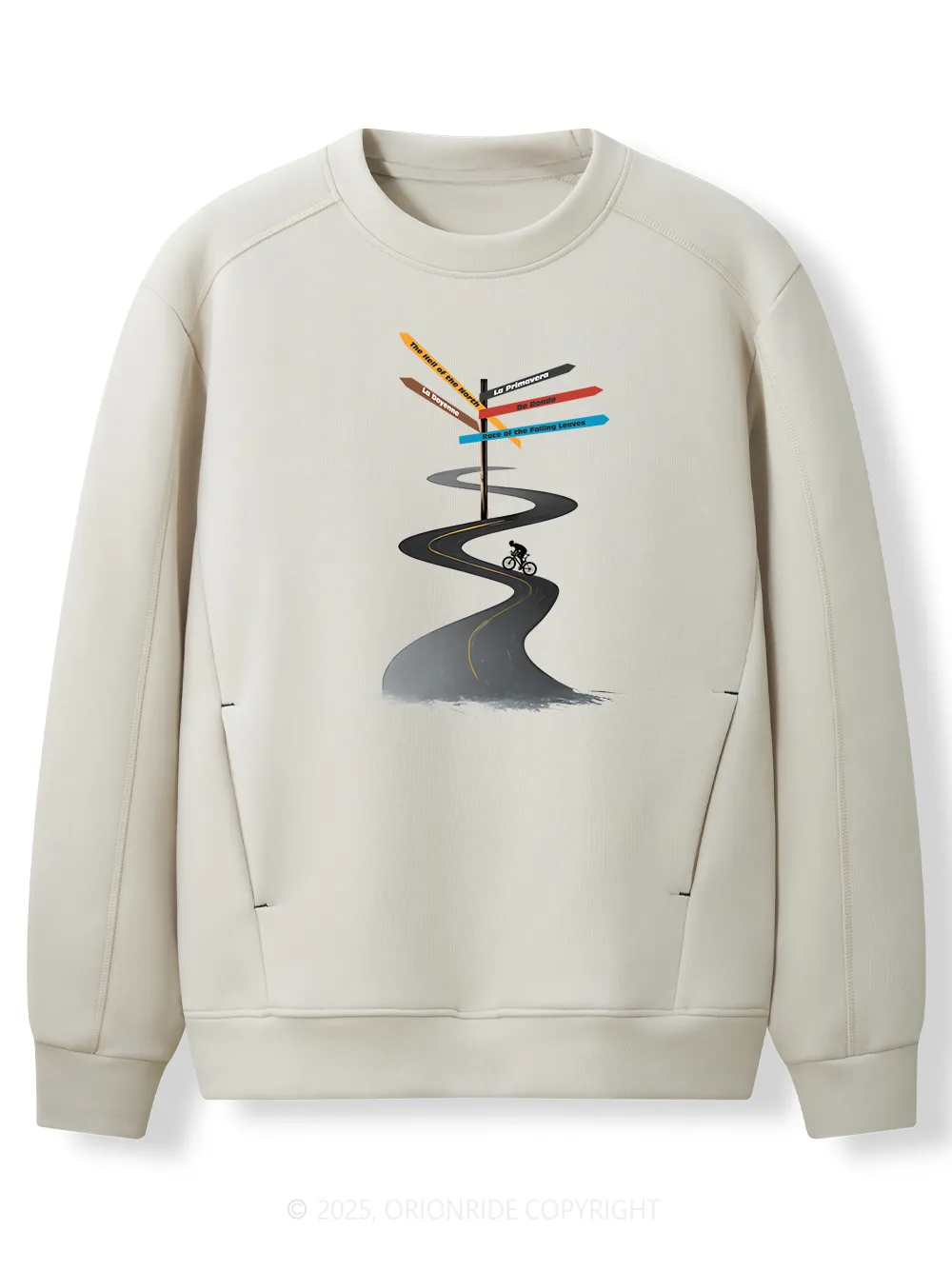 Orionride Direction Sign Women's Long Sleeve Bike Sweatshirt sold by Orionride product image thumbnail 3