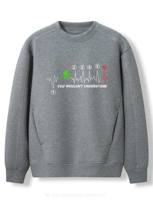 Orionride Heartbeat Moment Women's Long Sleeve Bike Sweatshirt sold by Orionride