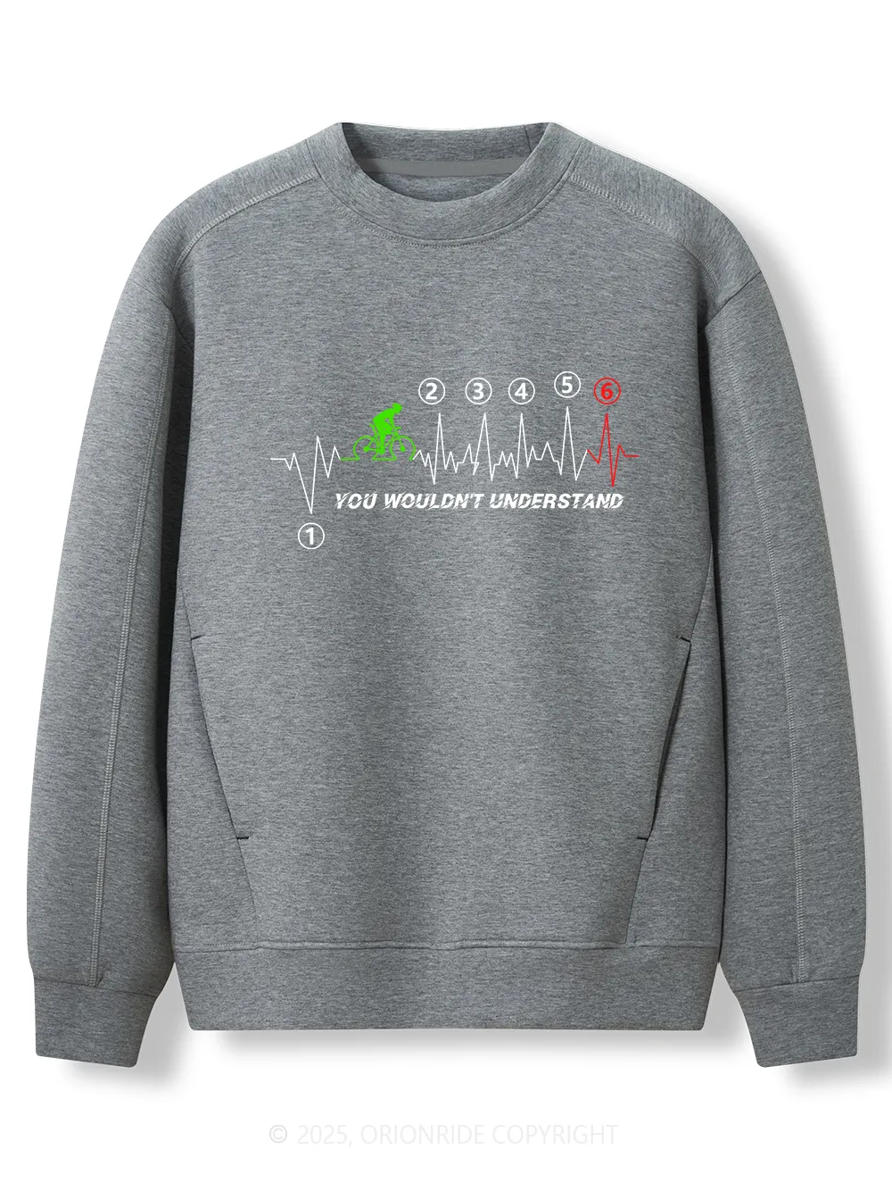 Orionride Heartbeat Moment Women's Long Sleeve Bike Sweatshirt sold by Orionride