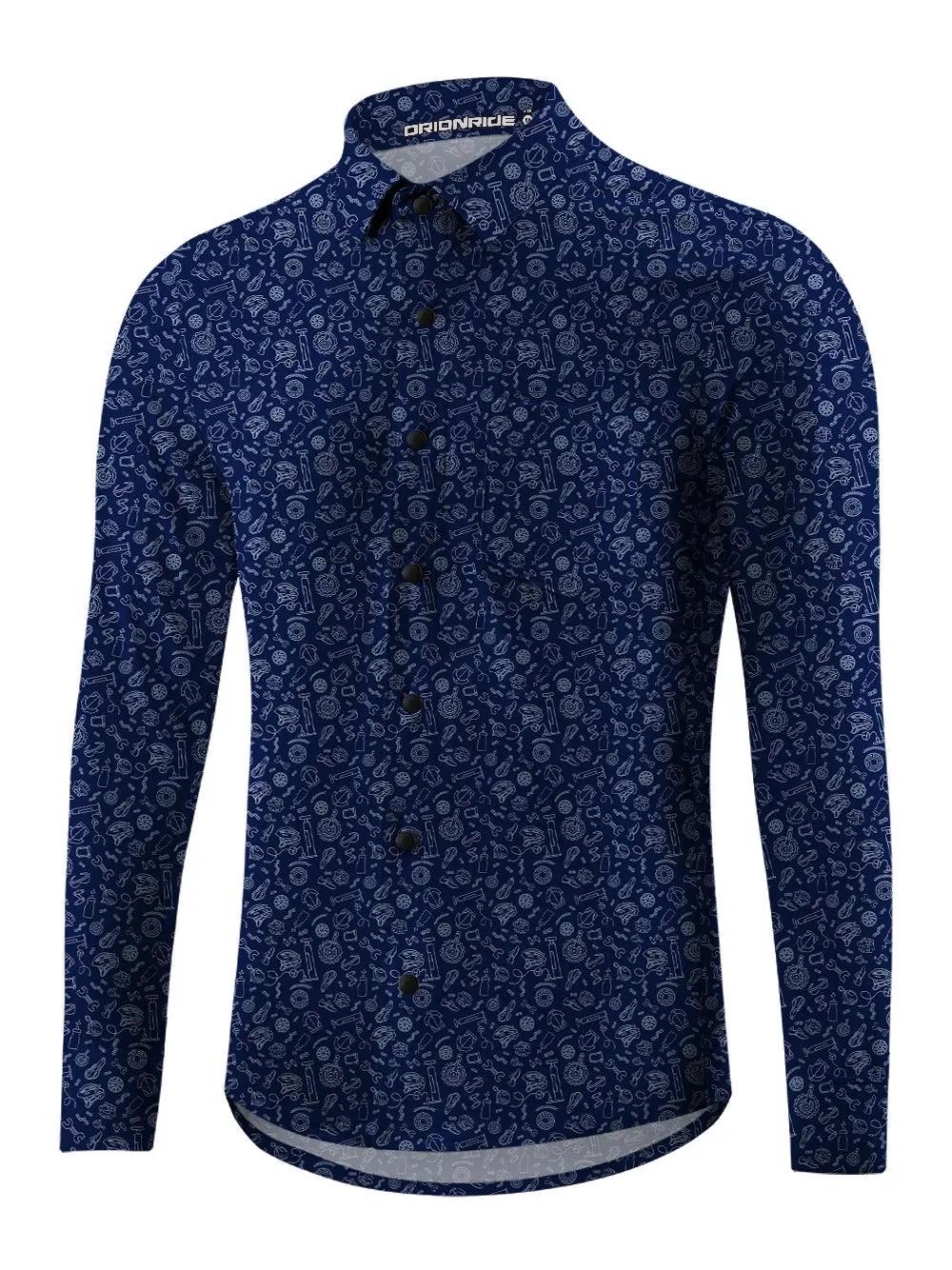 Orionride Cycling Parts Men's Stretchy Breathable Long Sleeve Gravel Shirt sold by Orionride product image thumbnail 2