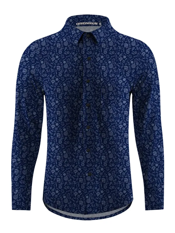 Orionride Cycling Parts Men's Stretchy Breathable Long Sleeve Gravel Shirt sold by Orionride
