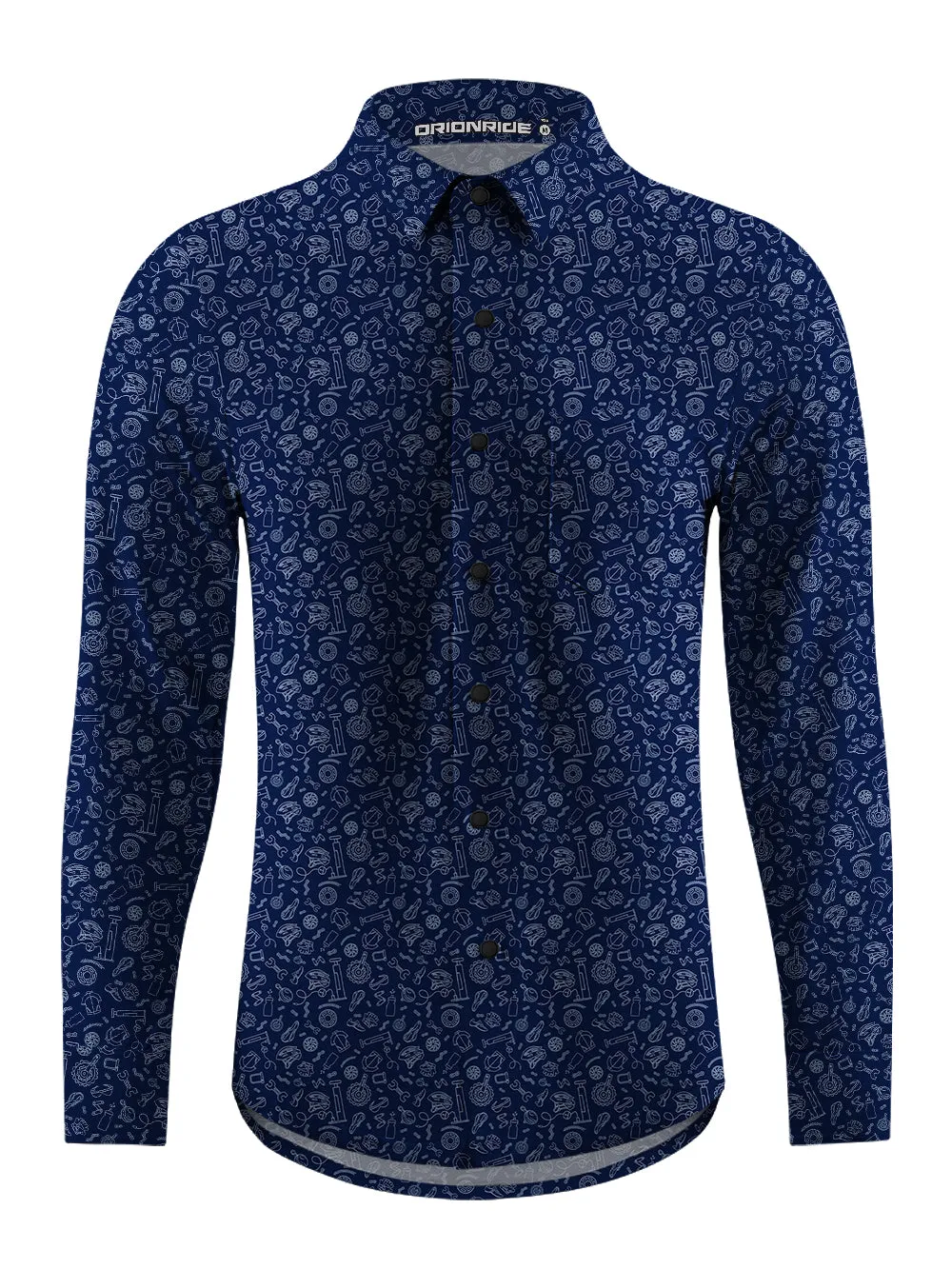 Orionride Cycling Parts Men's Stretchy Breathable Long Sleeve Gravel Shirt sold by Orionride