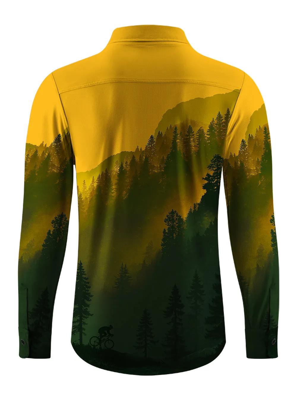 Orionride Noon Forest Men's Stretchy Breathable Long Sleeve Gravel Shirt sold by Orionride product image thumbnail 3