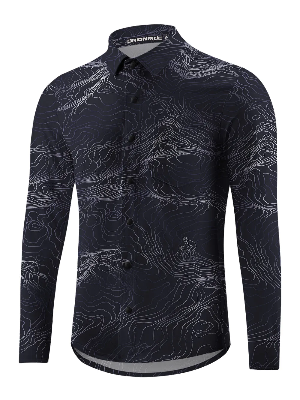 Orionride Rugged Contours Men's Stretchy Breathable Long Sleeve Gravel Shirt sold by Orionride product image thumbnail 2