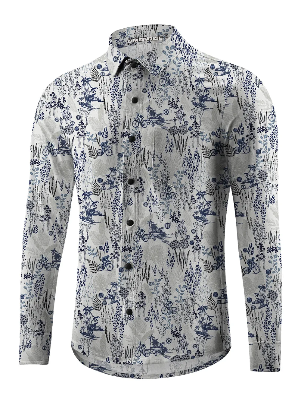 Orionride Dense Forest Men's Stretchy Breathable Long Sleeve Gravel Shirt sold by Orionride product image thumbnail 2
