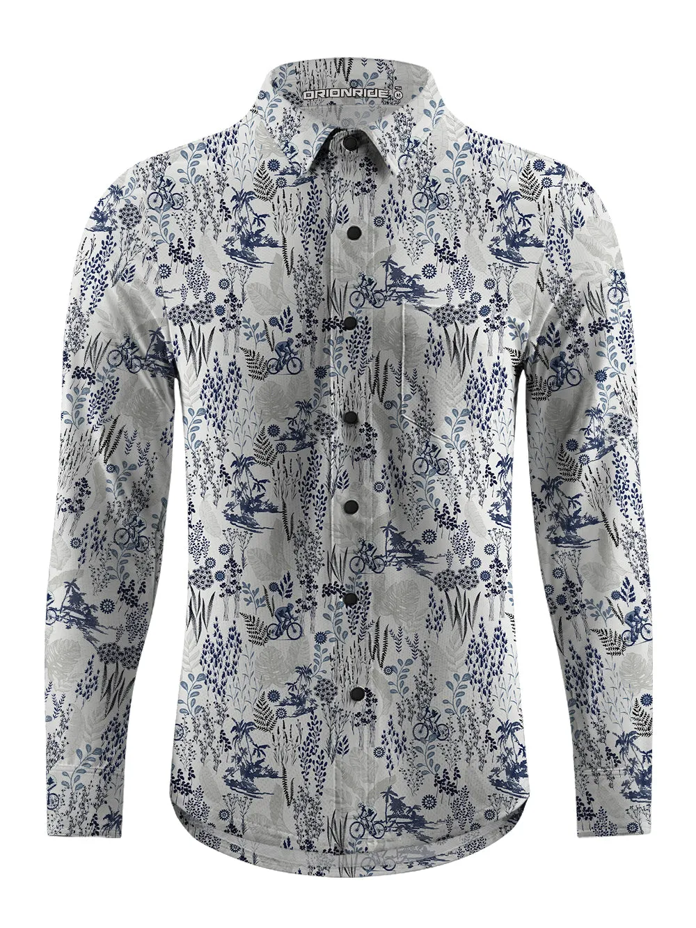 Orionride Dense Forest Men's Stretchy Breathable Long Sleeve Gravel Shirt sold by Orionride