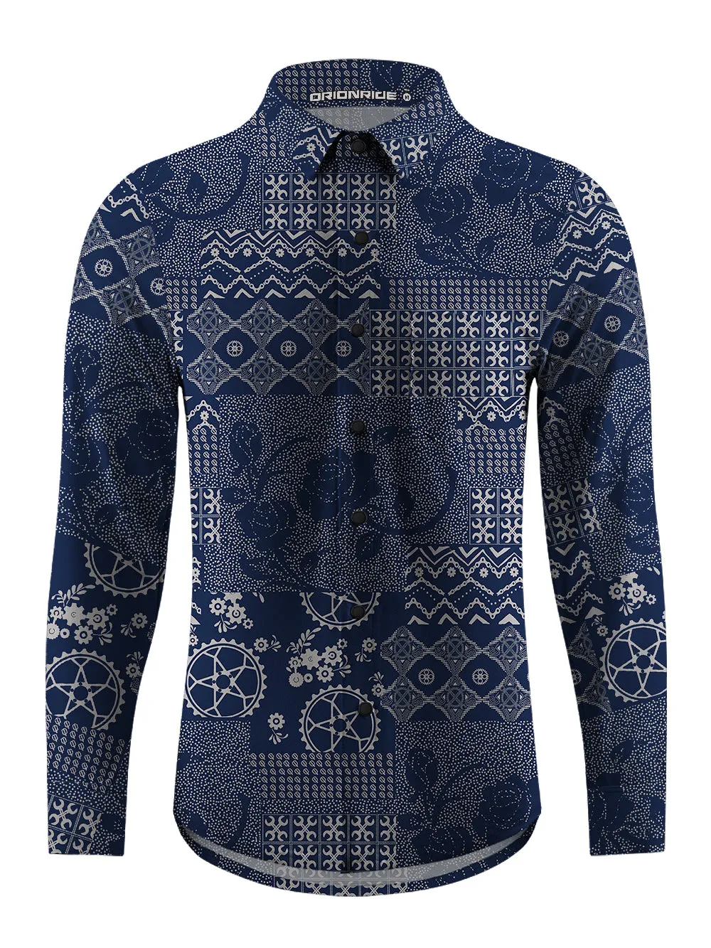 Orionride Rose Story Men's Stretchy Breathable Long Sleeve Gravel Shirt sold by Orionride