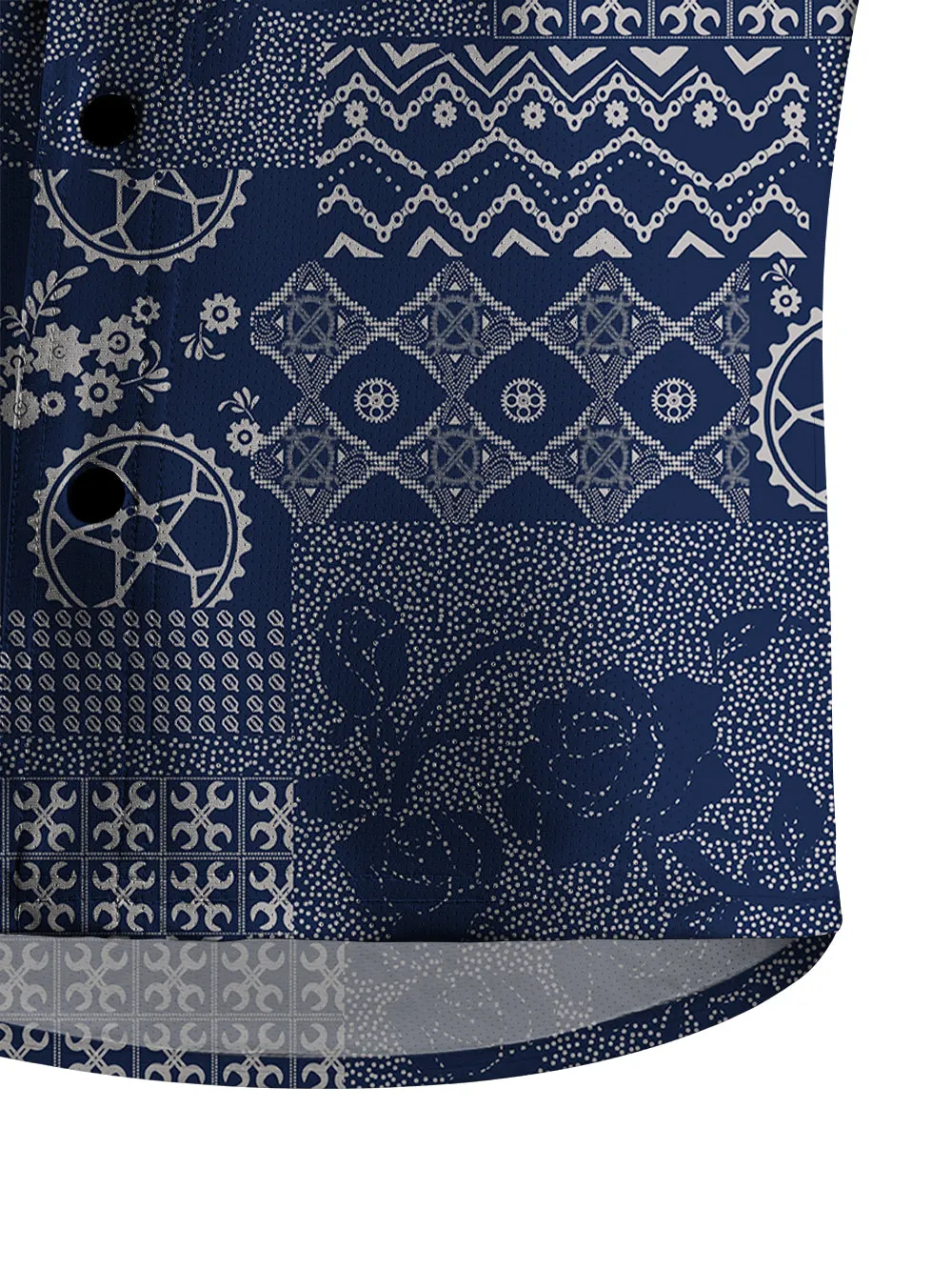 Orionride Rose Story Men's Stretchy Breathable Long Sleeve Gravel Shirt sold by Orionride product image thumbnail 4