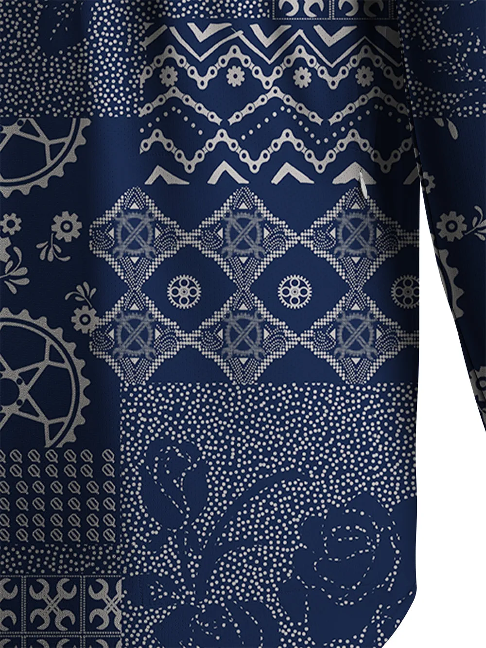 Orionride Rose Story Men's Stretchy Breathable Long Sleeve Gravel Shirt sold by Orionride product image thumbnail 5