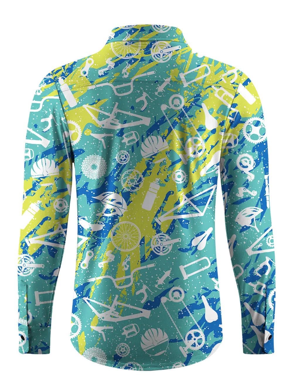 Orionride Graffiti Parts Men's Stretchy Breathable Long Sleeve Gravel Shirt sold by Orionride product image thumbnail 3