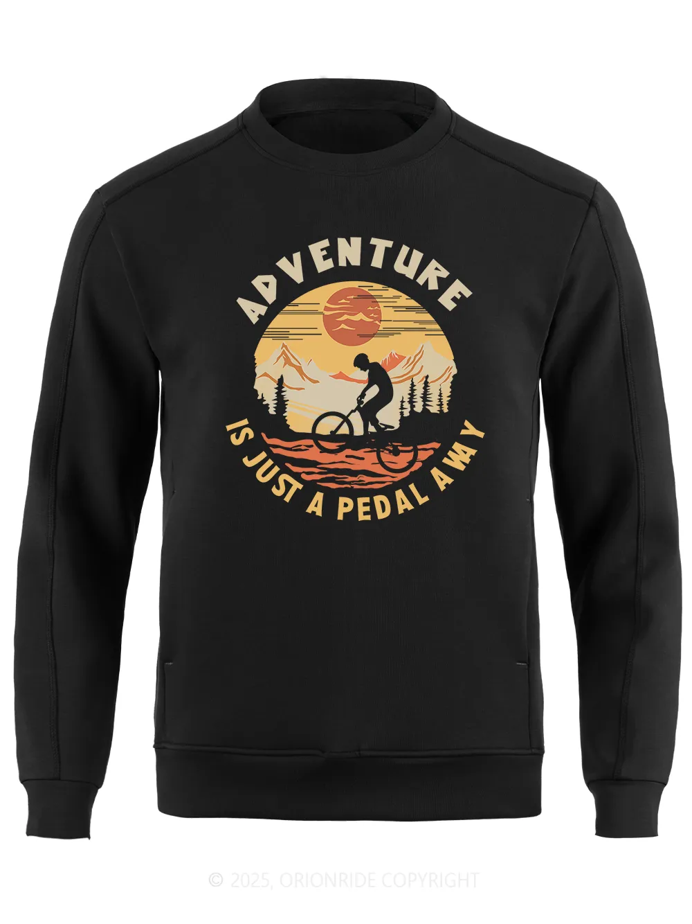 Orionride Sunset Ride Long Sleeve Bike Sweatshirt sold by Orionride product image thumbnail 2