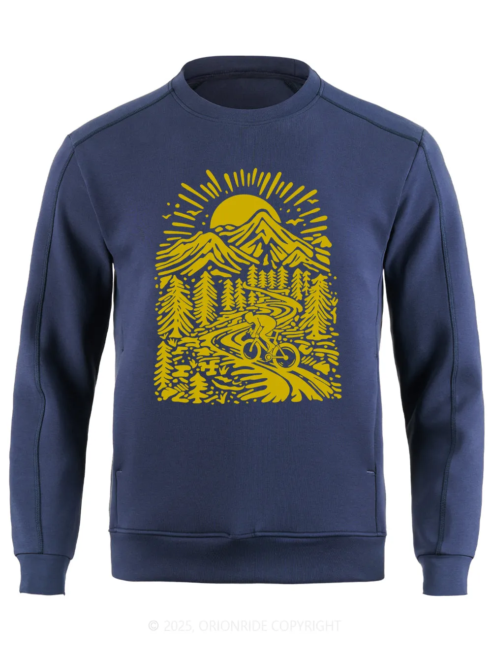 Orionride Sunrise In The Mountain Long Sleeve Bike Sweatshirt sold by Orionride