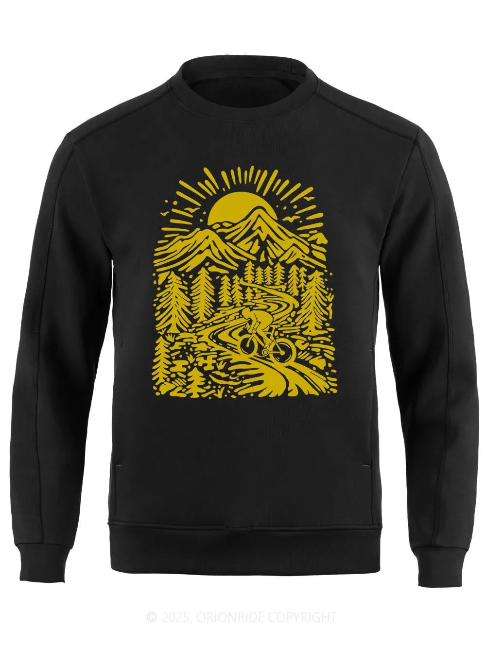Orionride Sunrise In The Mountain Long Sleeve Bike Sweatshirt sold by Orionride product image thumbnail 4
