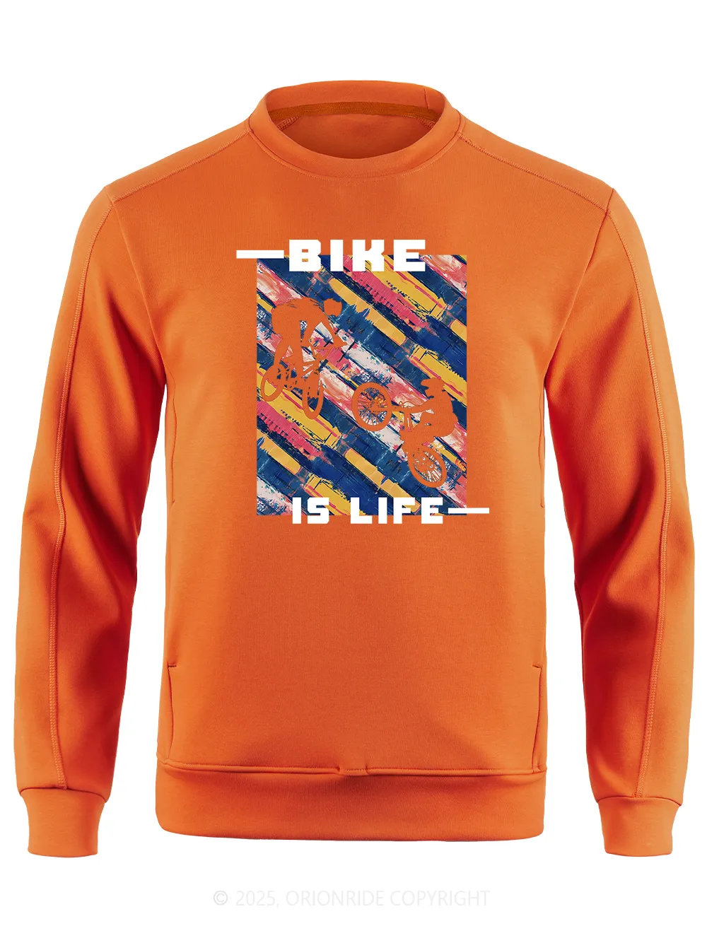 Orionride Bike Is Life Long Sleeve Bike Sweatshirt sold by Orionride product image thumbnail 3