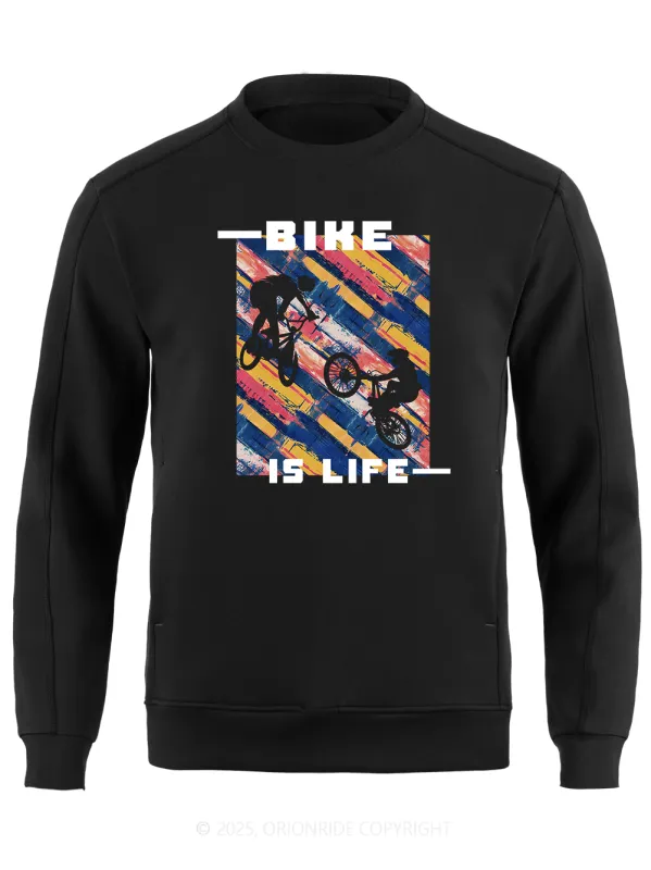 Orionride Bike Is Life Long Sleeve Bike Sweatshirt sold by Orionride