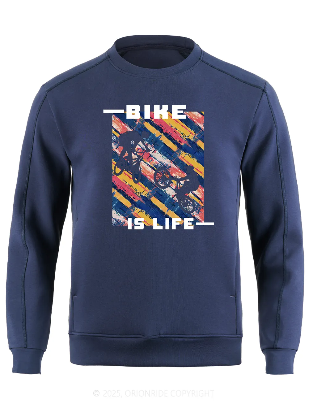 Orionride Bike Is Life Long Sleeve Bike Sweatshirt sold by Orionride product image thumbnail 2