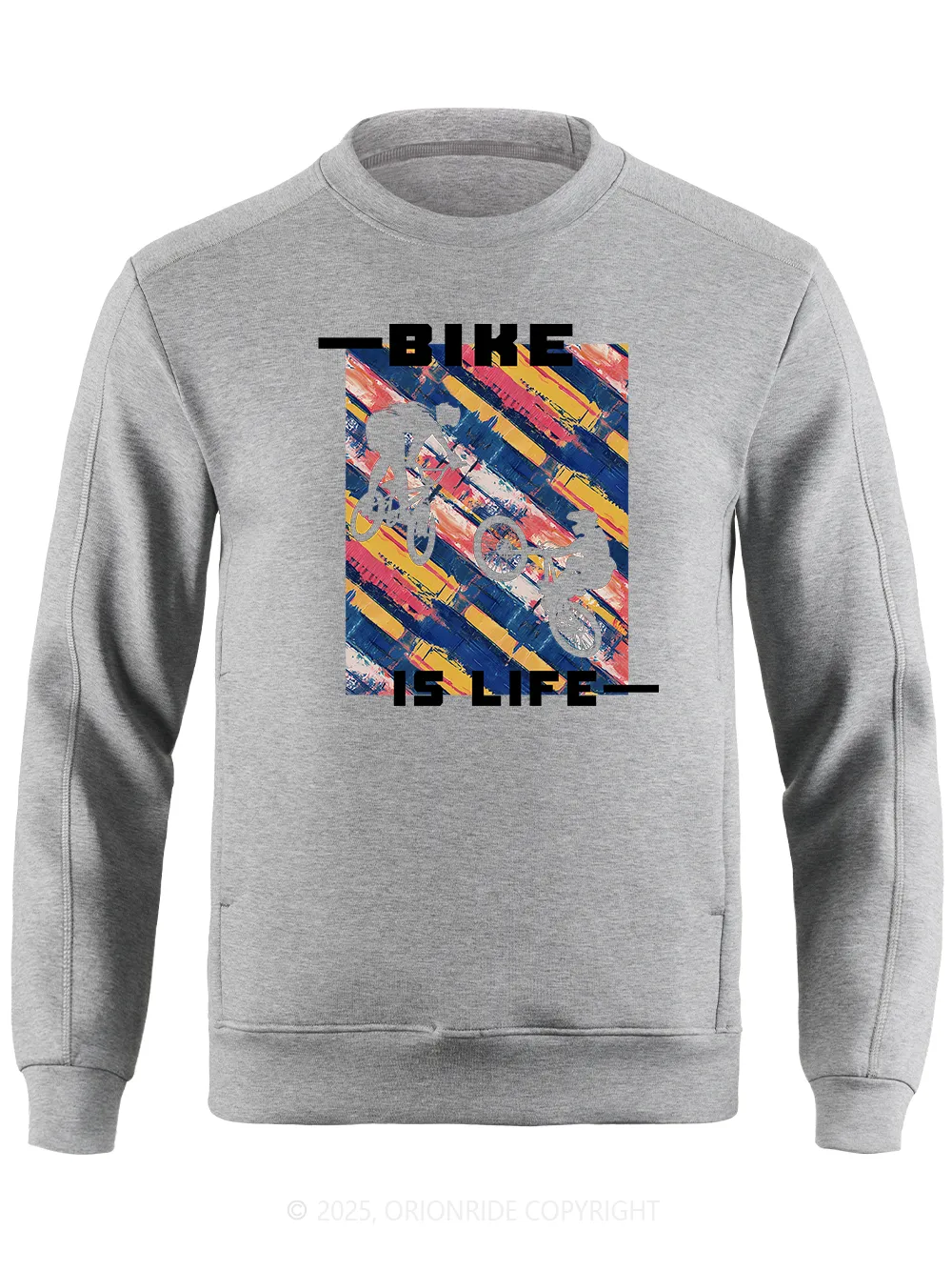 Orionride Bike Is Life Long Sleeve Bike Sweatshirt sold by Orionride product image thumbnail 4
